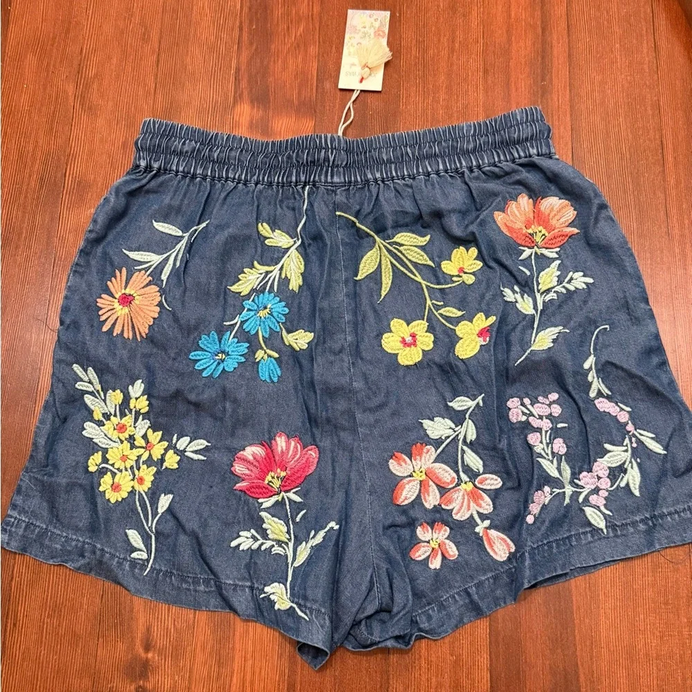 JHONNY WAS Evangeline drawstring shorts size Medium - Picture 3 of 9